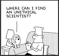 Dilbert unethical scientist (JPG)